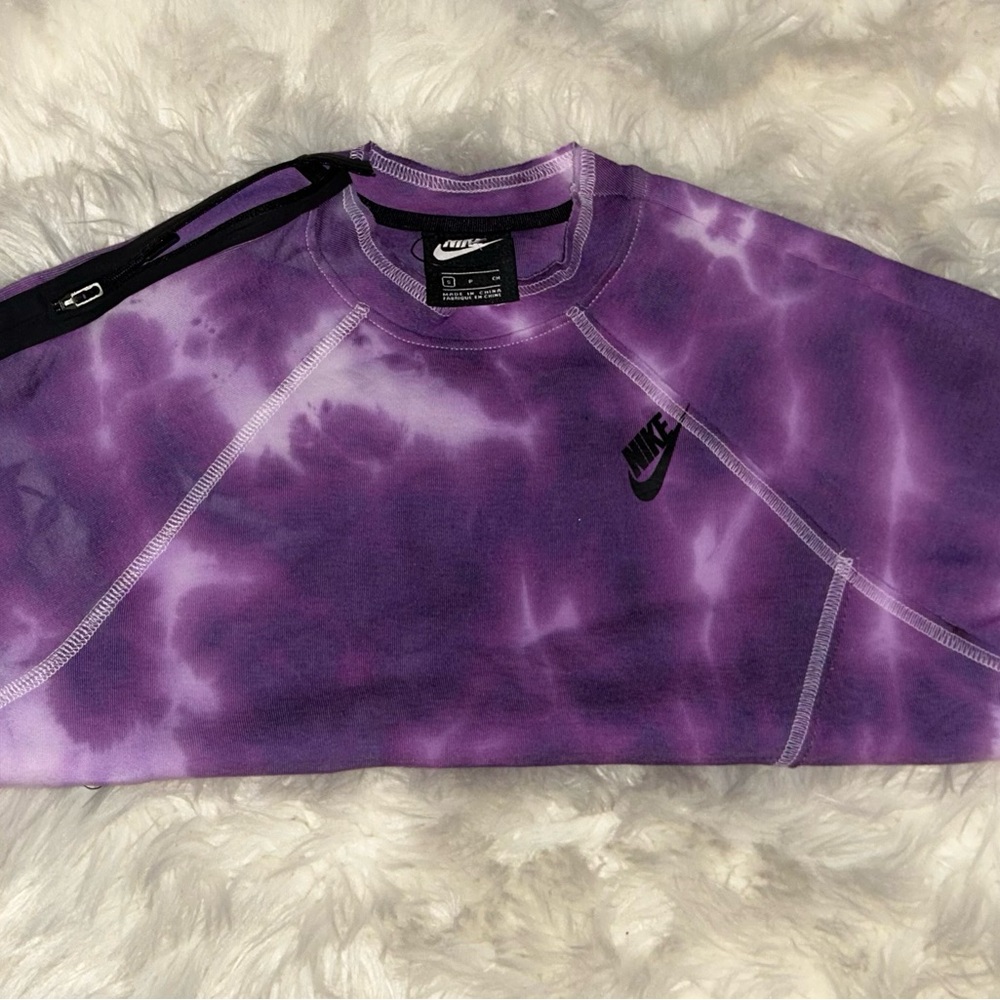 Nike Purple Tie-Dye Crewneck